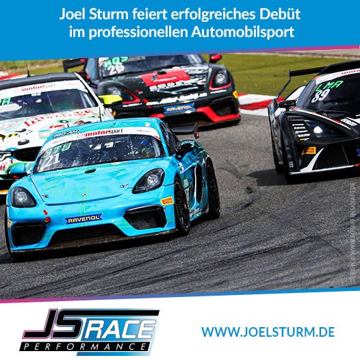 Joel Sturm feiert erfolgreiches Debüt im professionellen Automobilsport