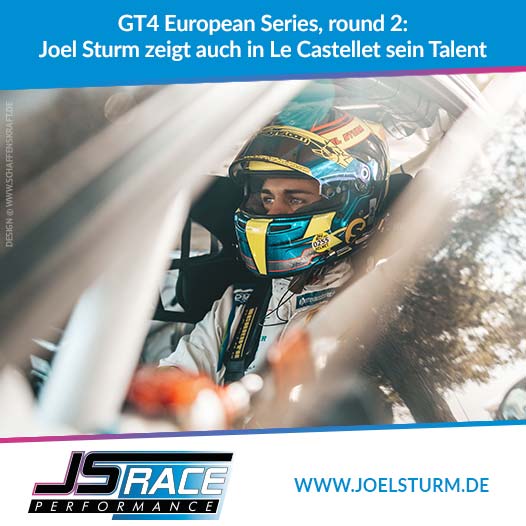 GT4 European Series, round 2: Joel Sturm zeigt auch in Le Castellet sein Talent