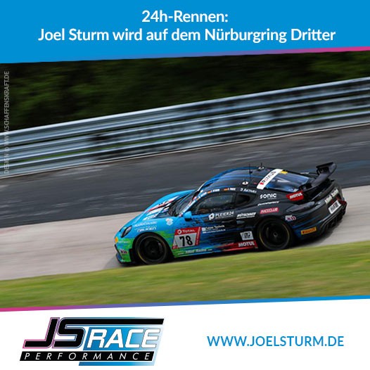 24h-Rennen: Joel Sturm wird auf dem Nürburgring Dritter