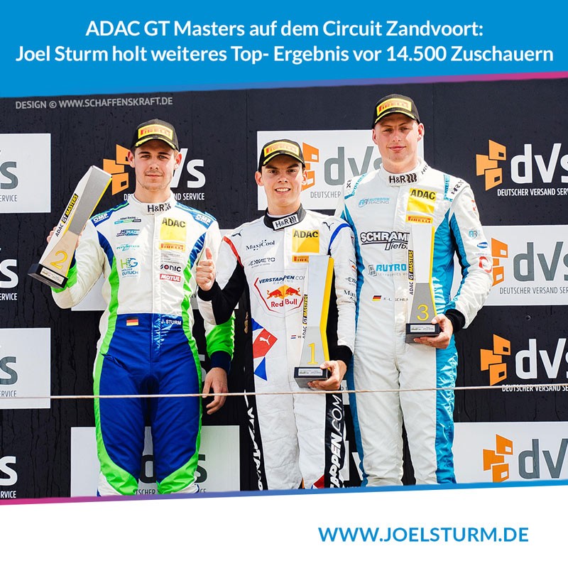 ADAC GT Masters auf dem Circuit Zand­voort: Joel Sturm holt weiteres Top-Ergebnis vor 14.500 Zu­schauern