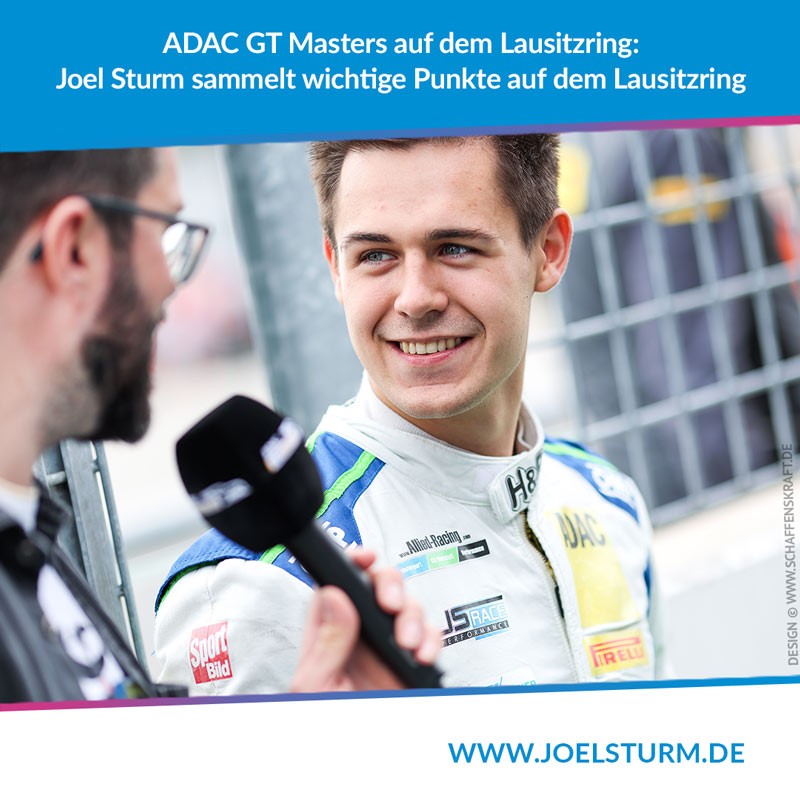 ADAC GT Masters auf dem Lausitz­ring: Joel Sturm sammelt wichtige Punkte auf dem Lausitz­ring