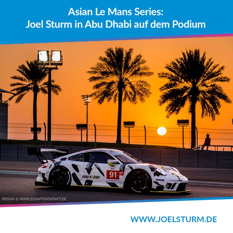 Asian Le Mans Series: Joel Sturm in Abu Dhabi auf dem Podium
